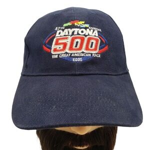 2005 NASCAR 47th ANNUAL DAYTONA 500 Navy Blue Adjustable Baseball Cap Hat